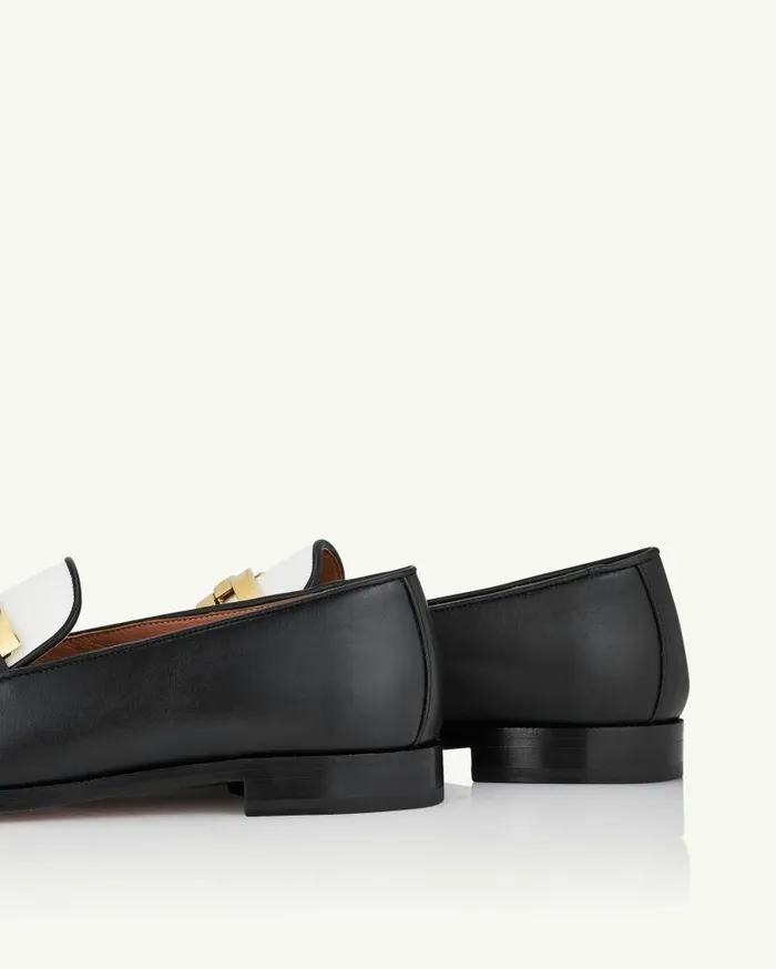 Brandi Mocassin Blackwhite Women Aquazzura Flats Brandi Mocassin Blackwhite Women Aquazzura Flats