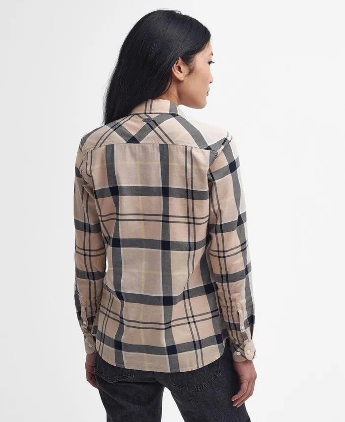 Bredon Regular Shirt Primrose Hessian Tartan Women Barbour Shirts and Blouses