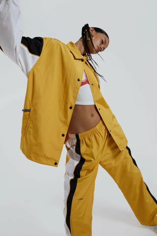 Broadway Windbreaker Jacket Yellow Women Jaded London