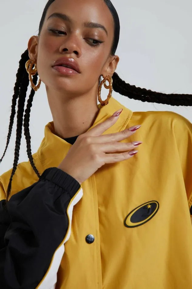 Broadway Windbreaker Jacket Yellow Women Jaded London