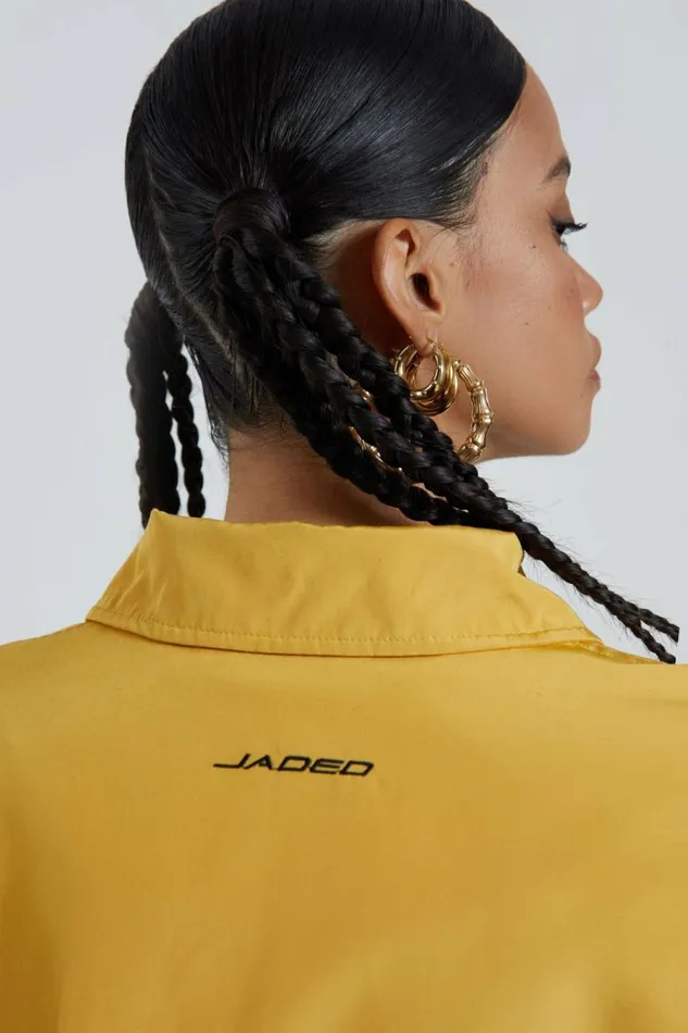 Broadway Windbreaker Jacket Yellow Women Jaded London