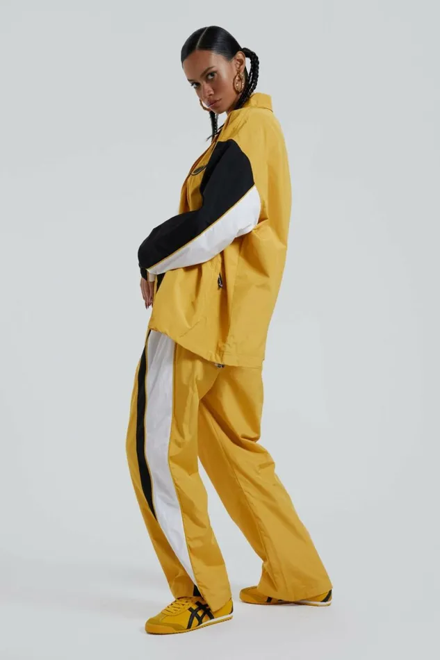 Broadway Windbreaker Jacket Yellow Women Jaded London