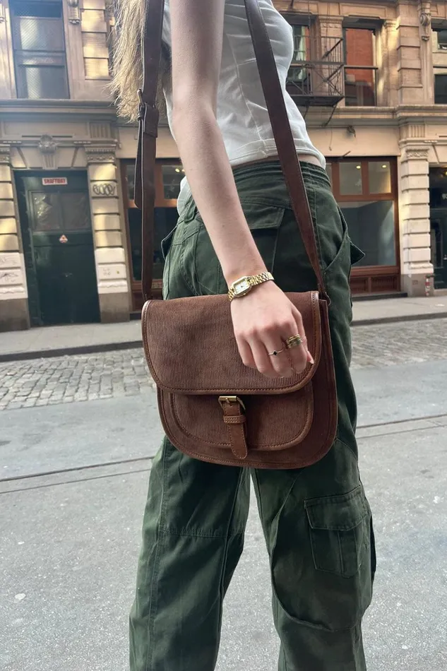 Buckle Purse Brown Women Brandy Melville Bags and Backpacks