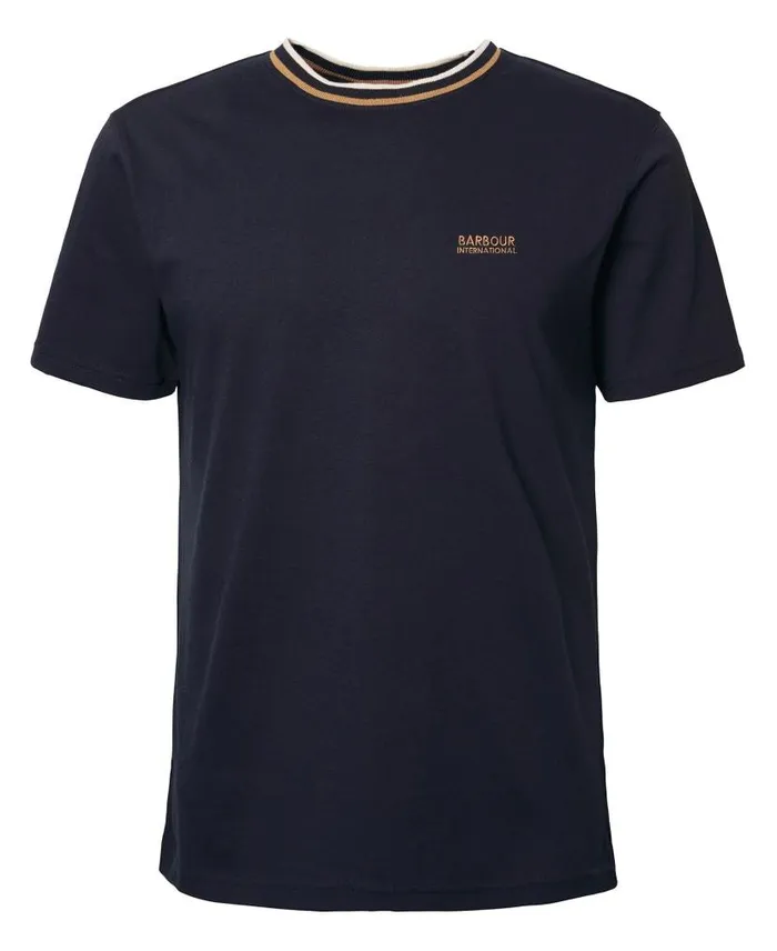 Buxton Tipped TShirt Dove Grey Men Barbour TShirts