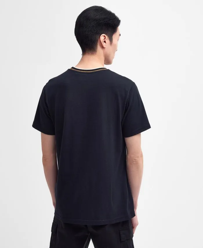 Buxton Tipped TShirt Dove Grey Men Barbour TShirts