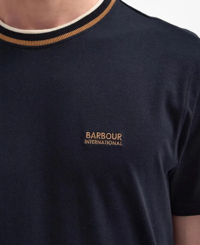 Buxton Tipped TShirt Dove Grey Men Barbour TShirts