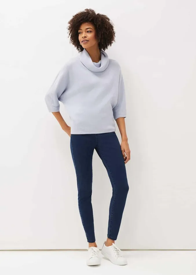 Camillan Cowl Neck Knit Jumper Pale Blue Women Phase Eight Knitwear