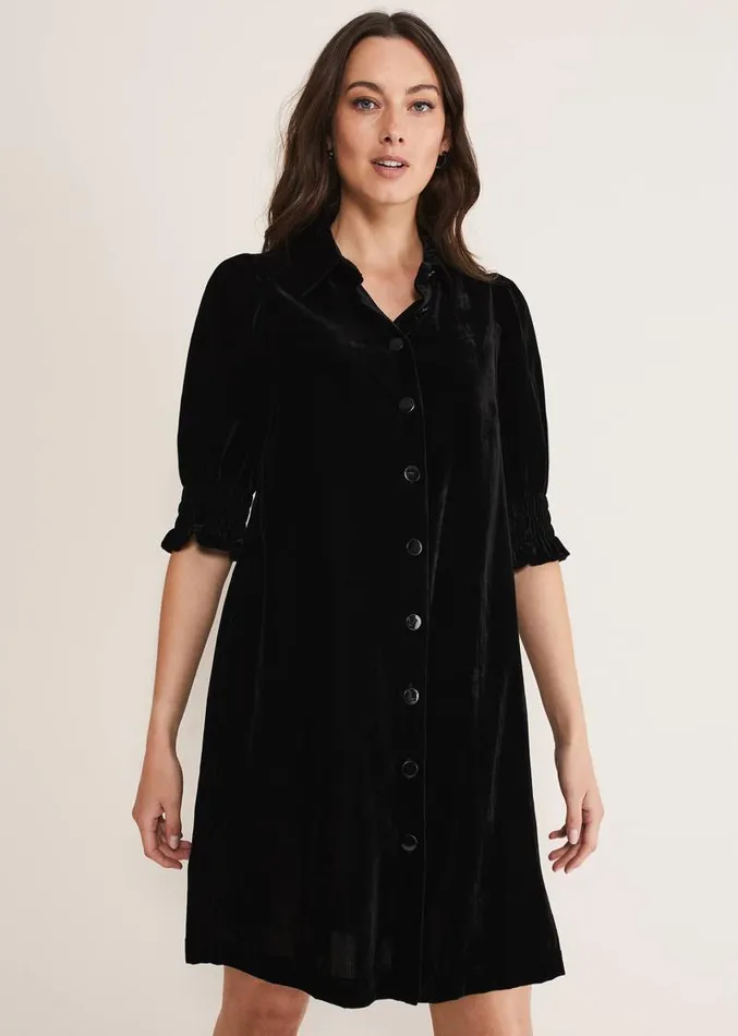 Candice Velvet Dress Black Women Phase Eight Dresses