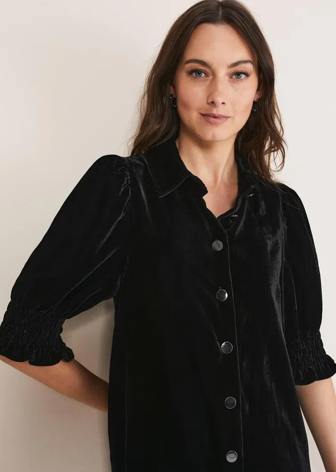 Candice Velvet Dress Black Women Phase Eight Dresses