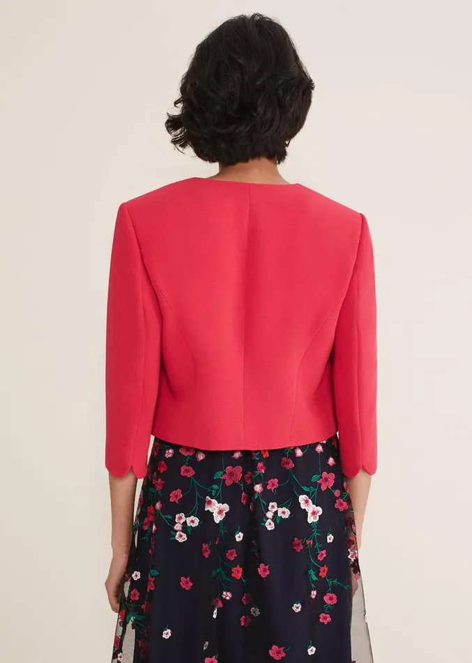 Cara Textured Jacket Raspberry Women Phase Eight Jackets