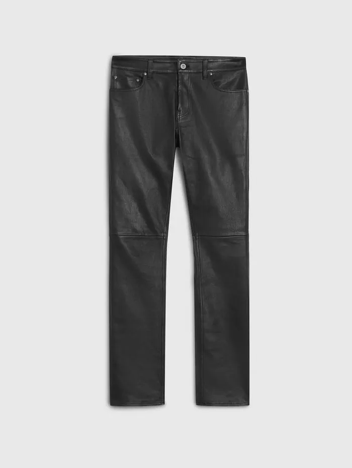 Casual Pants Men John Varvatos THE ROCKER LEATHER PANTS Black