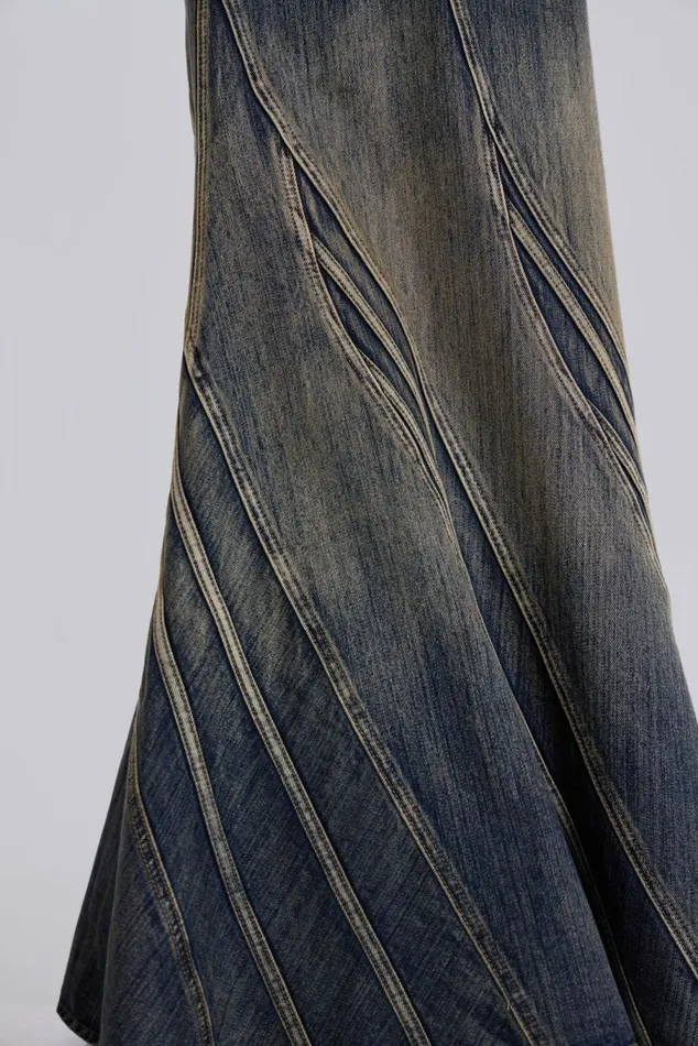 Celadon Denim Maxi Skirt Blue Women Jaded London Skirts
