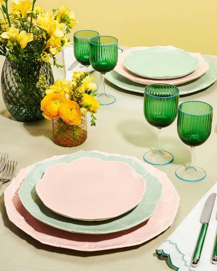 Cherry Blossom Dinner Plate Green Women Aquazzura Dinnerware Cherry Blossom Dinner Plate Green Women Aquazzura Dinnerware