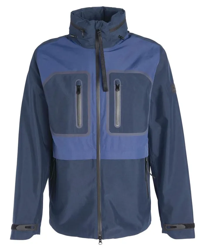 Chevin Waterproof Jacket Sapphire Navy Men Barbour Waterproof Jackets