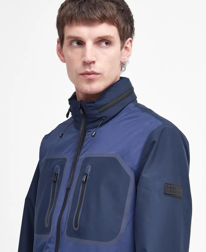 Chevin Waterproof Jacket Sapphire Navy Men Barbour Waterproof Jackets