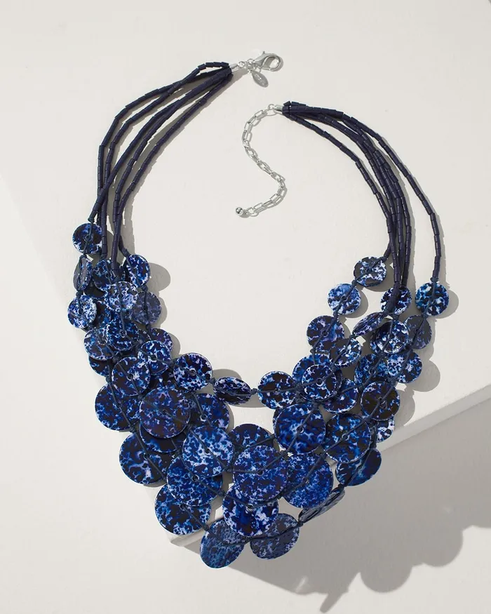 Chico039s Blue Multistrand Necklace Blue Women Necklaces