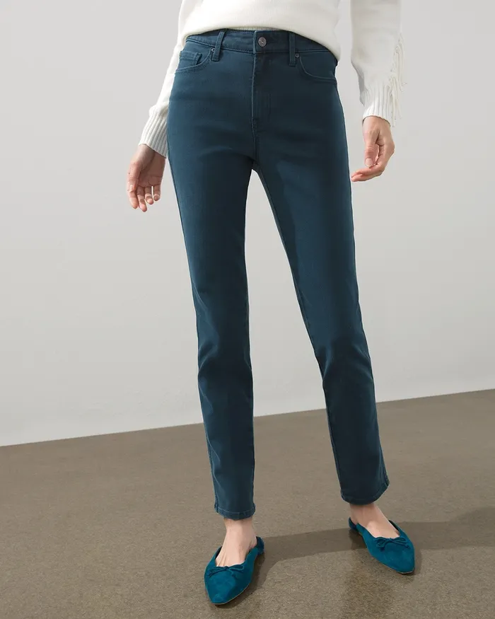 Chico039s DefineMe Denim Slim Leg Jeans Deepest Teal Women Jeans and Denim