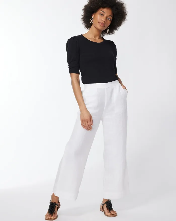 Chico039s Gathered Sleeve Slub Tee Pineapple Fizz Women Tops