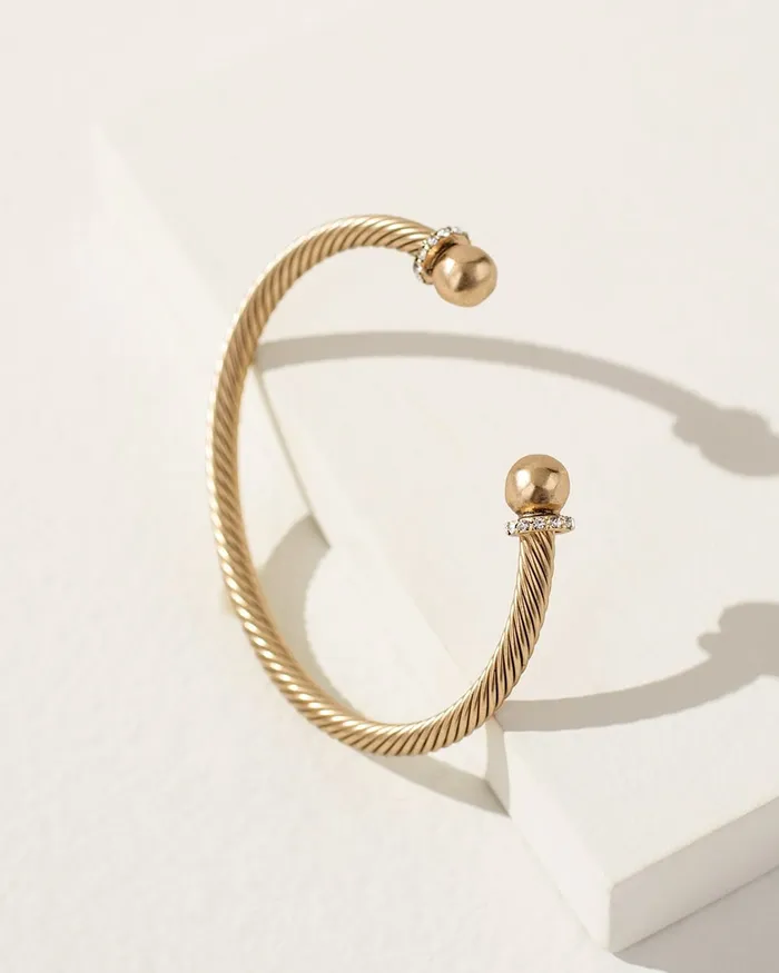 Chico039s Gold Tone Flex Cuff Bracelet Gold Women Bracelets