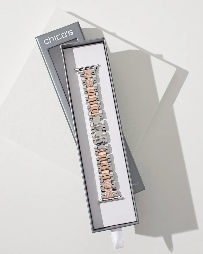 Chico039s Mixed Metal and Pavu00E9 Apple Watch Band Mixed Metals Women Watches