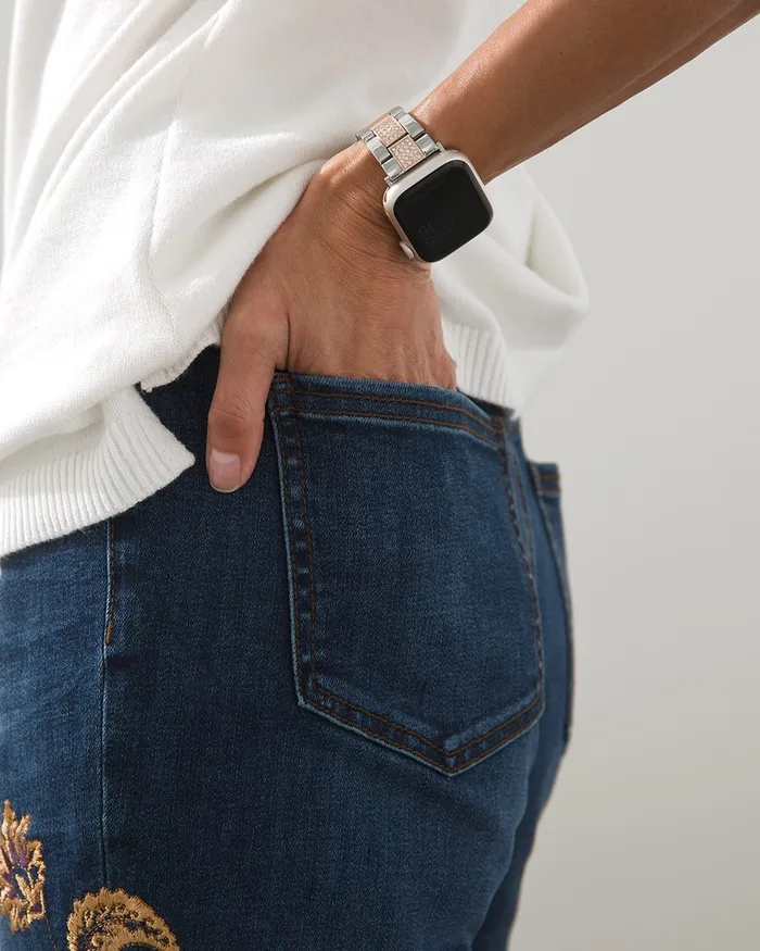 Chico039s Mixed Metal and Pavu00E9 Apple Watch Band Mixed Metals Women Watches