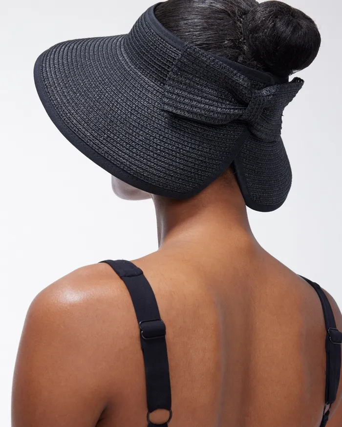 Chico039s Packable Sun Visor Black Women Hats