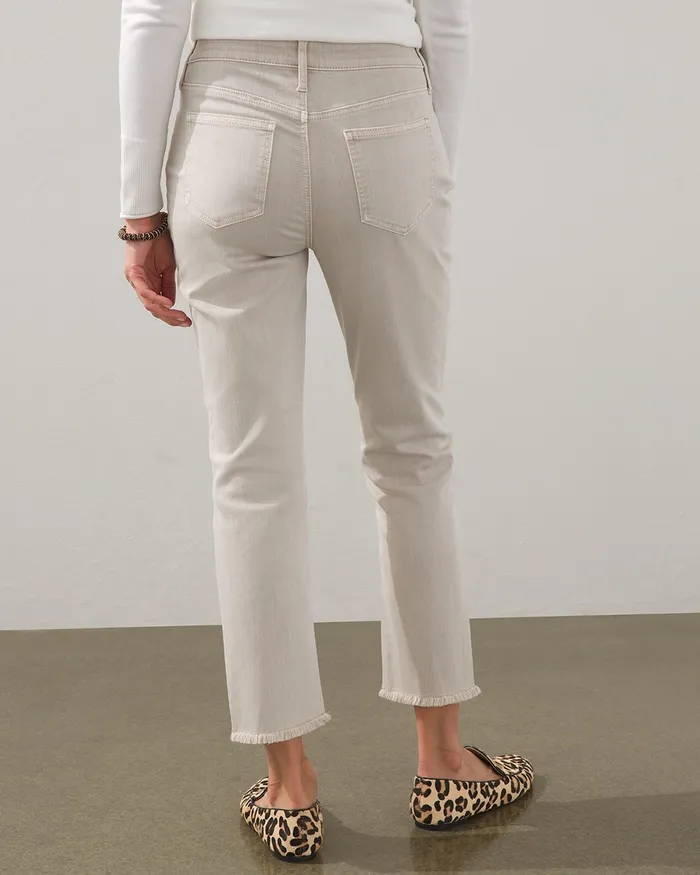 Chico039s So Slimming Girlfriend Crops Alabaster Women Jeans and Denim