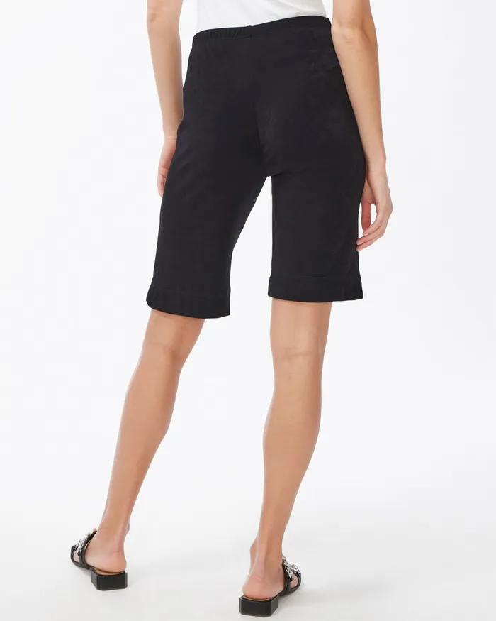 Chico039s Travelers Classic Bermuda Lake Shorts Black Women Shorts