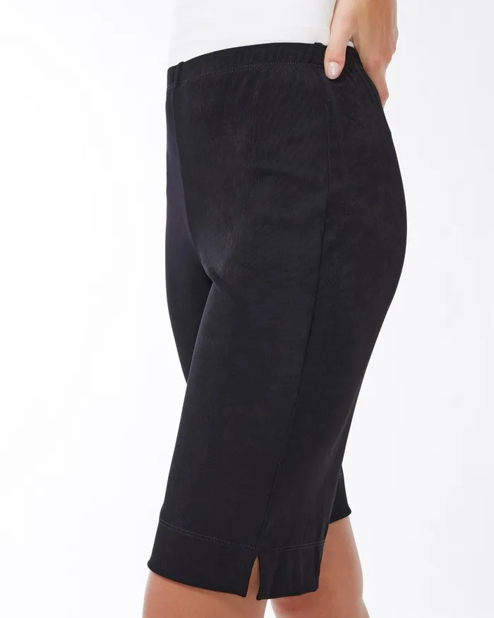 Chico039s Travelers Classic Bermuda Lake Shorts Black Women Shorts