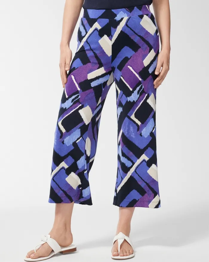 Chico039s Travelers Cool Abstract Print Crops Travelers India Ink Women Pants