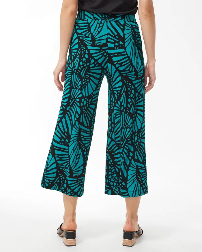 Chico039s Travelers Wing Print Crops Travelers Harbour Green Women Matching Sets