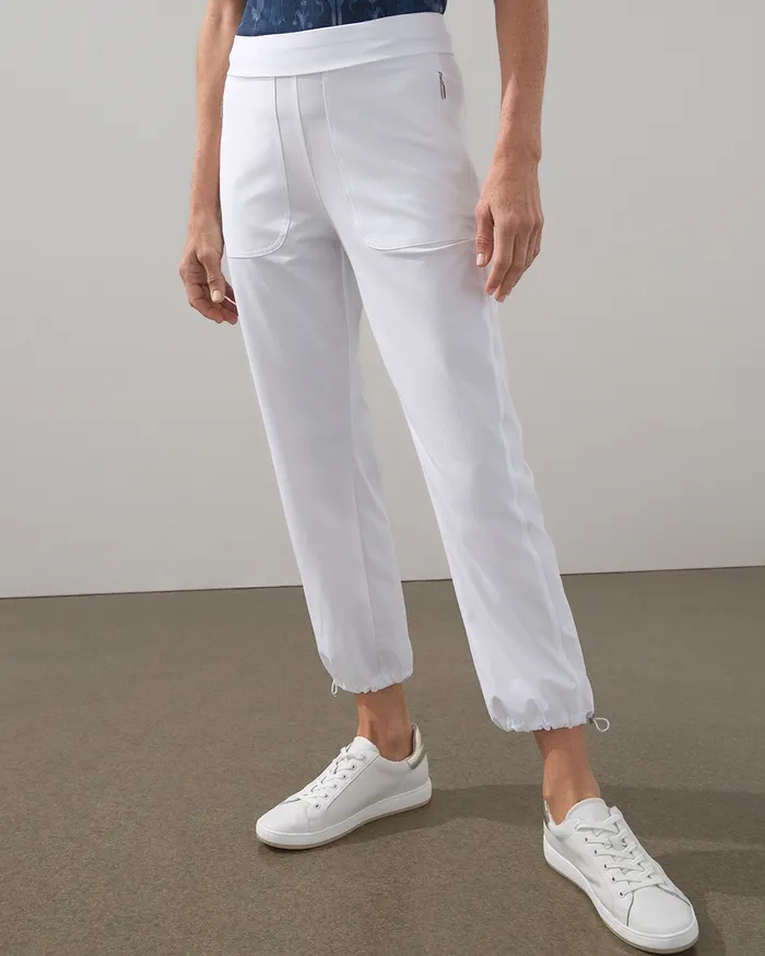Chico039s Zenergy UPF Bungee Crops Alabaster Women Pants