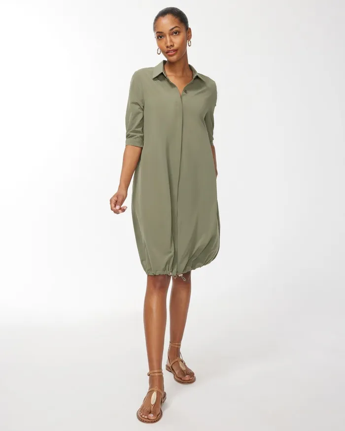 Chico039s Zenergy UPF Bungee Dress Dark Moss Women Activewear