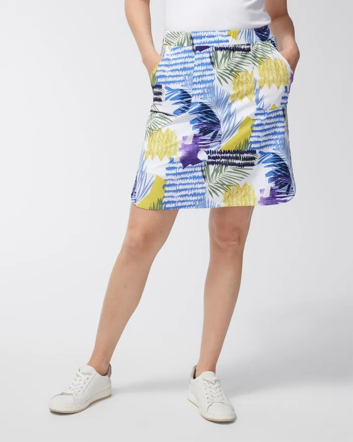 Chico039s Zenergy UPF Neema Coastal Print Skort Amparo Blue Women Pants
