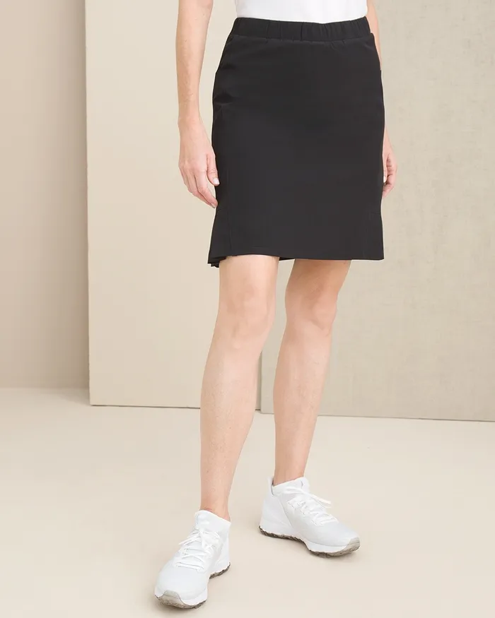 Chico039s Zenergy UPF Pleated Skort Black Women Shorts
