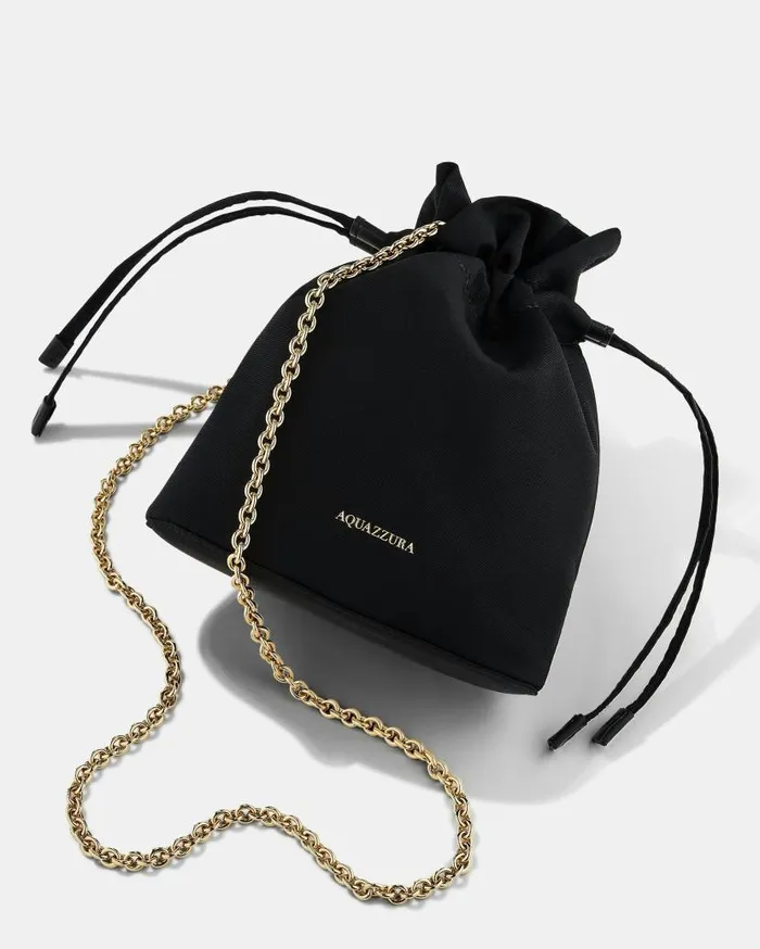Christy Mini Pouch Black Women Aquazzura Shoulder Bags Christy Mini Pouch Black Women Aquazzura Shoulder Bags