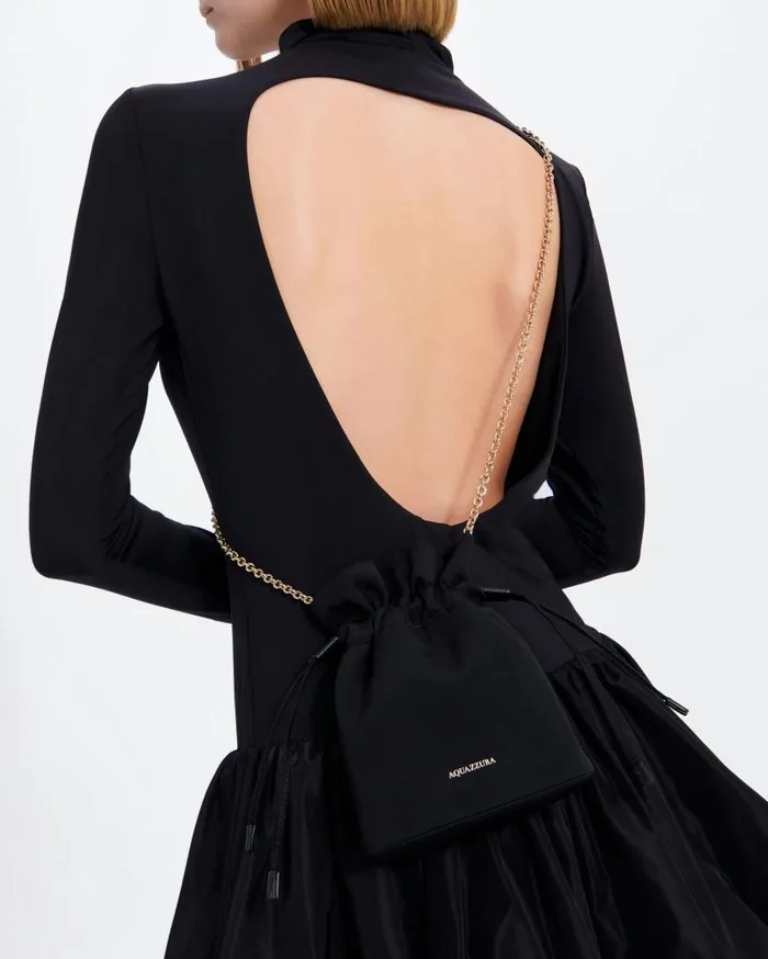 Christy Mini Pouch Black Women Aquazzura Shoulder Bags Christy Mini Pouch Black Women Aquazzura Shoulder Bags