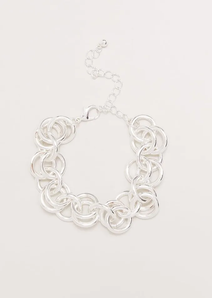 Circular Chain Link Bracelet Silver Women Phase Eight Jewellery