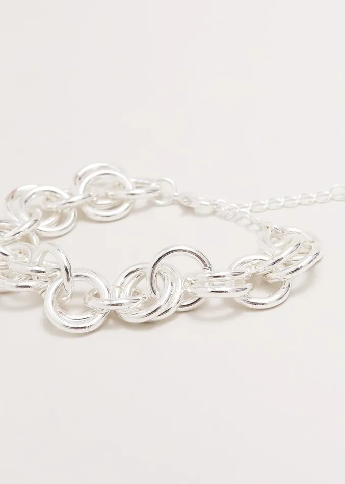 Circular Chain Link Bracelet Silver Women Phase Eight Jewellery