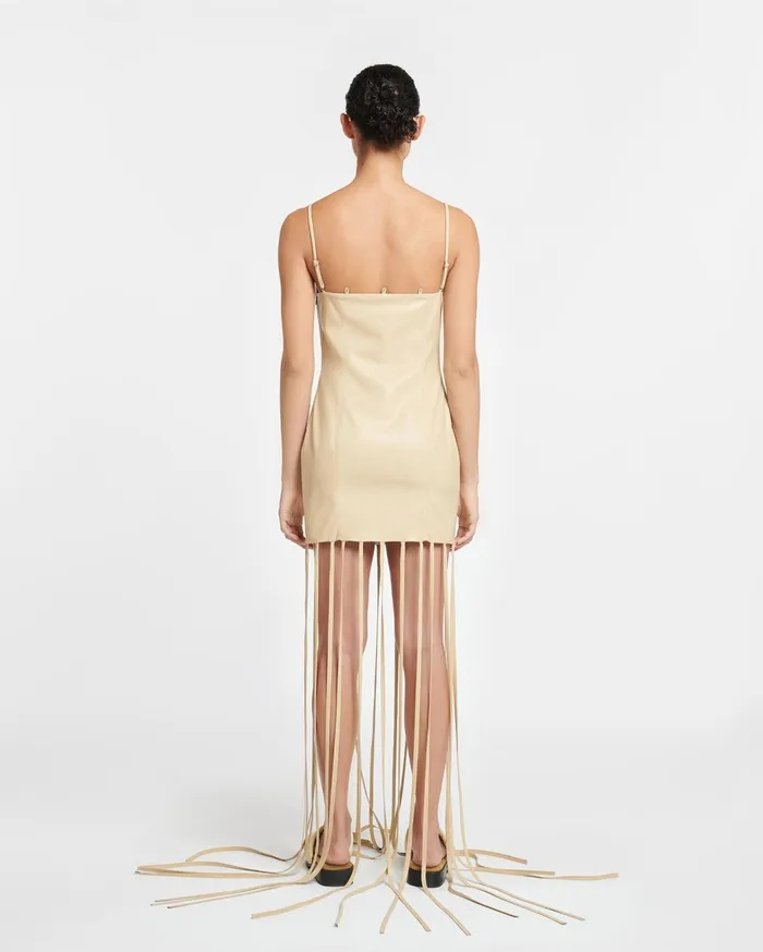 Clary Okobor AltLeather Maxi Dress Almond Women Nanushka Dresses