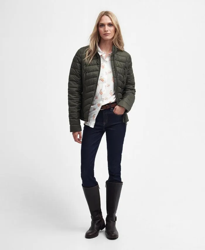 Clematis Quilted Jacket Olive Women Barbour Quilted Jackets