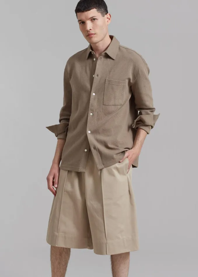 Clothing Men The Frankie Shop Adan Bermuda Shorts 8211 Beige