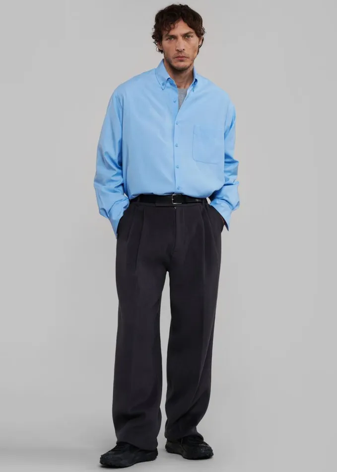 Clothing Men The Frankie Shop Beo Wool Suit Pants 8211 Dark Grey