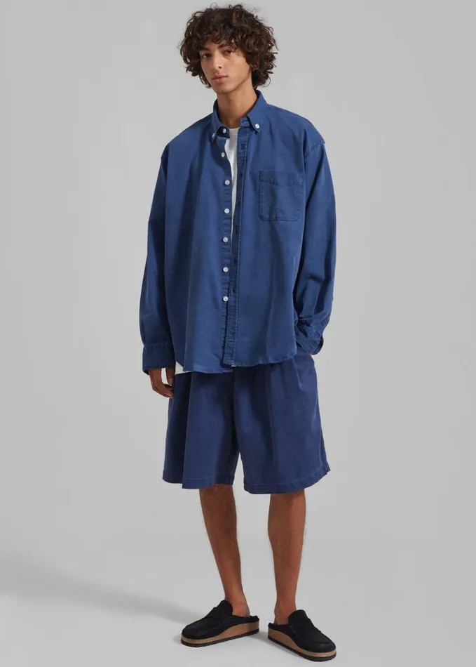 Clothing Men The Frankie Shop Pierce Shorts 8211 Blue