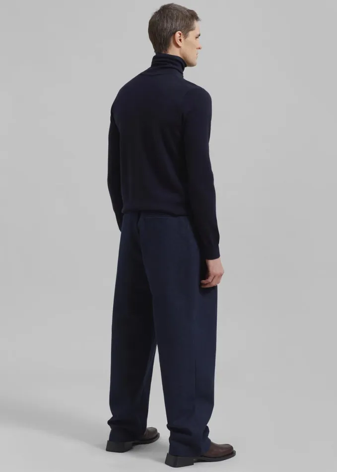 Clothing Men The Frankie Shop Stephen Pleated Denim Trousers 8211 Navy