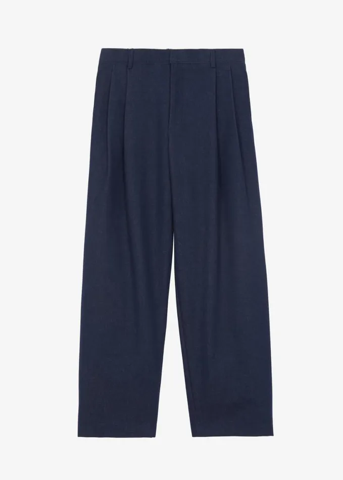 Clothing Men The Frankie Shop Stephen Pleated Denim Trousers 8211 Navy