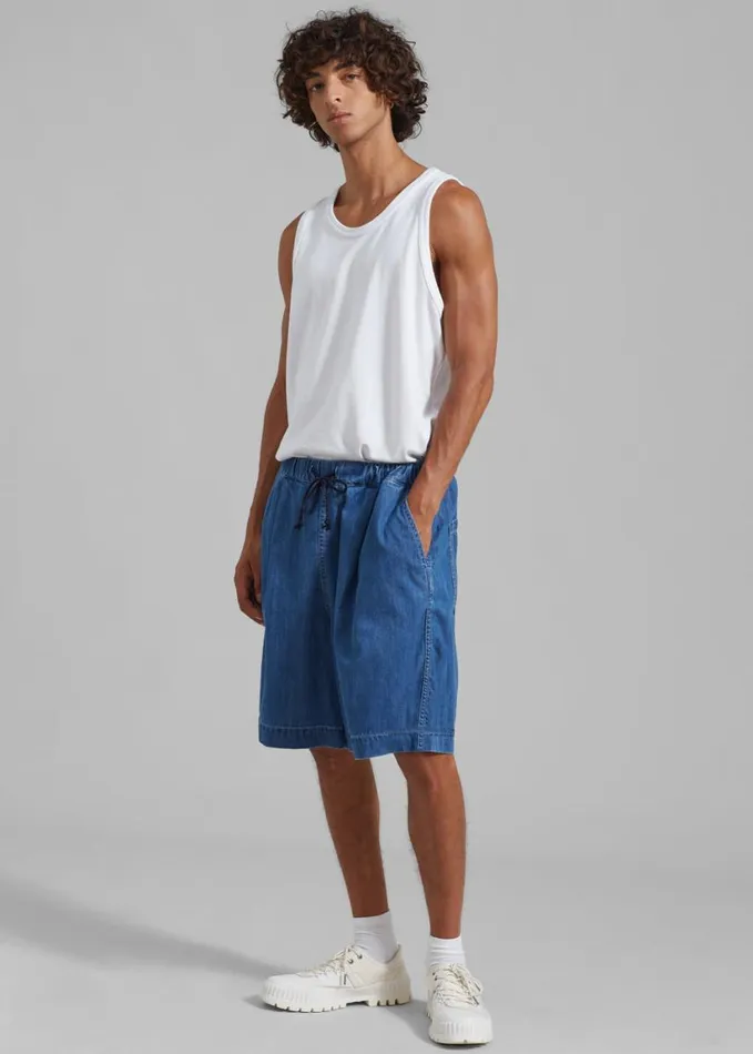 Clothing Men The Frankie Shop Tanner Denim Shorts 8211 Medium Wash