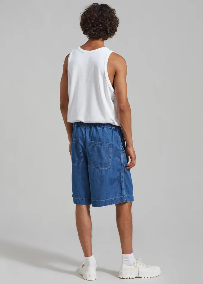 Clothing Men The Frankie Shop Tanner Denim Shorts 8211 Medium Wash