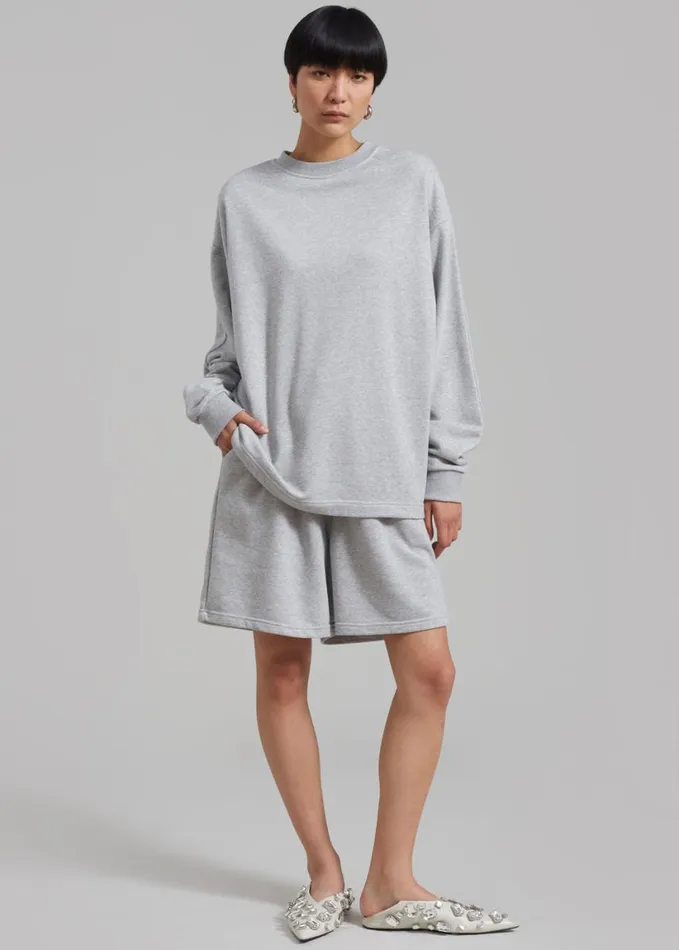 Clothing WomenMen The Frankie Shop Newton Sweatshorts 8211 Grey