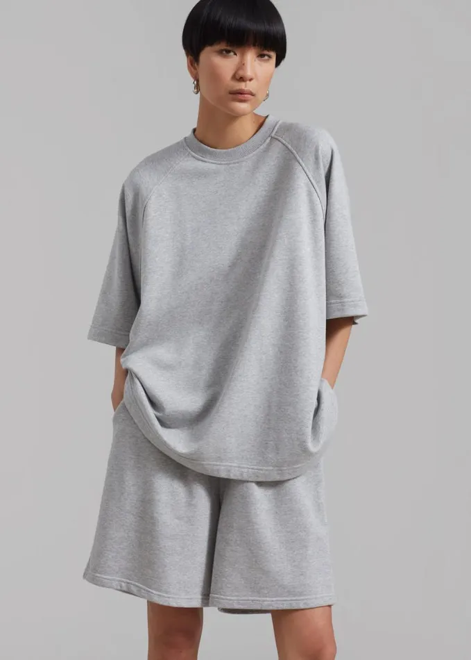 Clothing WomenMen The Frankie Shop Newton Sweatshorts 8211 Grey